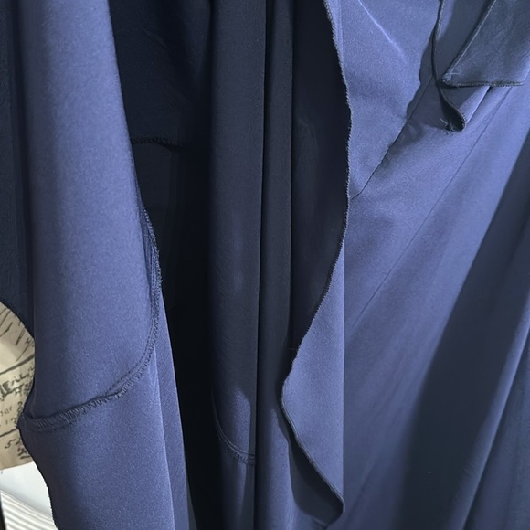 Yitemei Women’s High Waist Solid Swing Maxi Skirt w/Asymmetrical Hem & Pockets - Picture 10 of 16